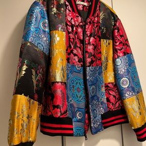 Alice and Olivia zippered bomber jacket